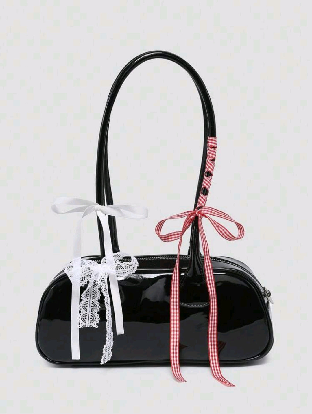 Black bag with ribbon details