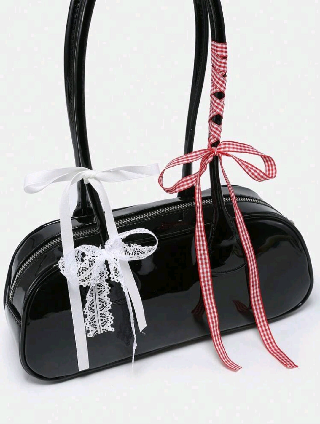 Black bag with ribbon details