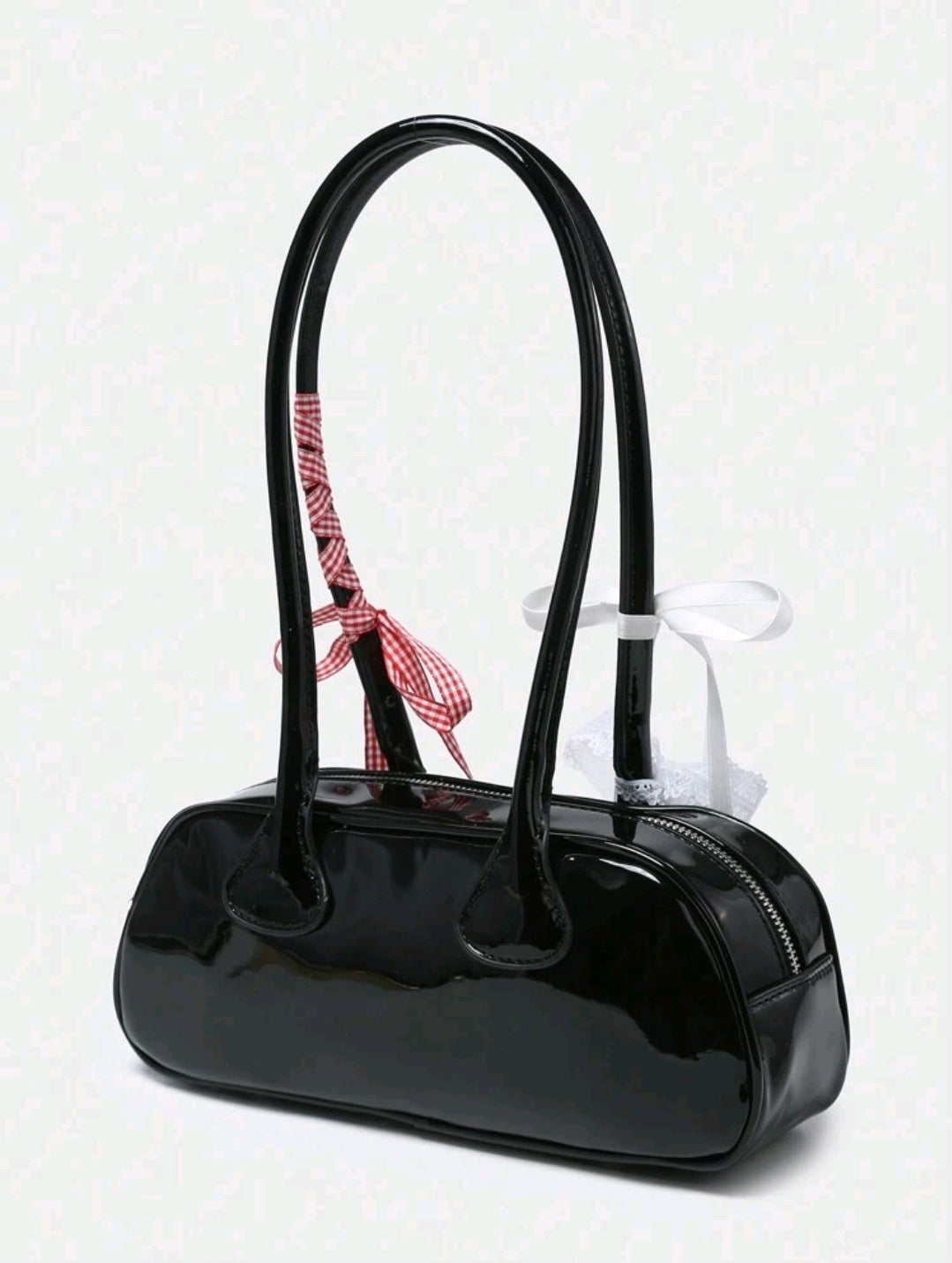Black bag with ribbon details