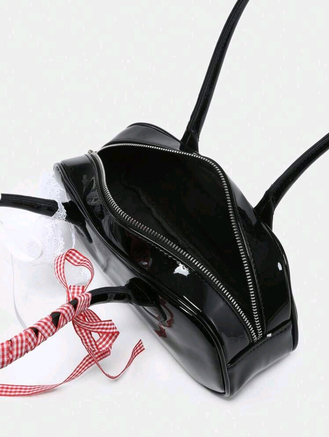Black bag with ribbon details