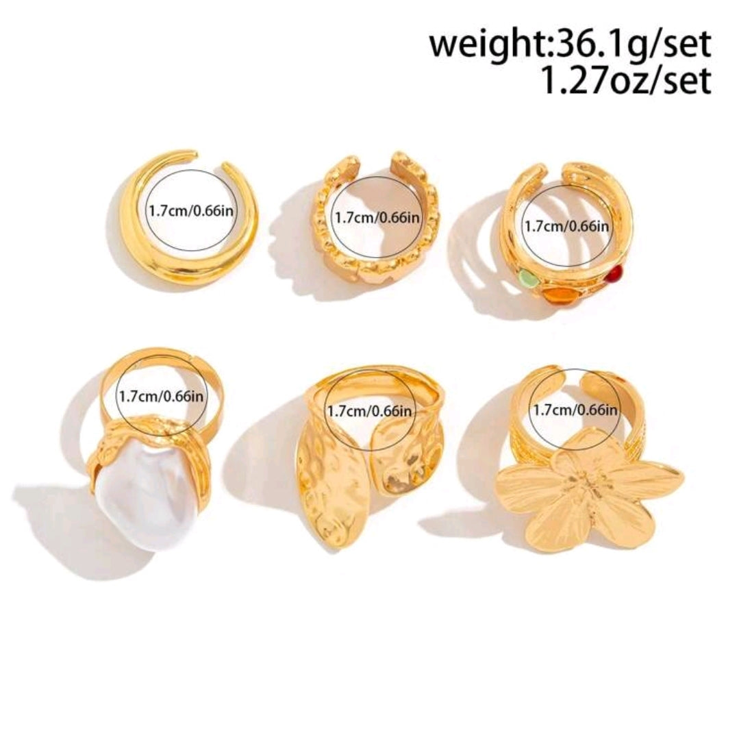 6pcs Ring set