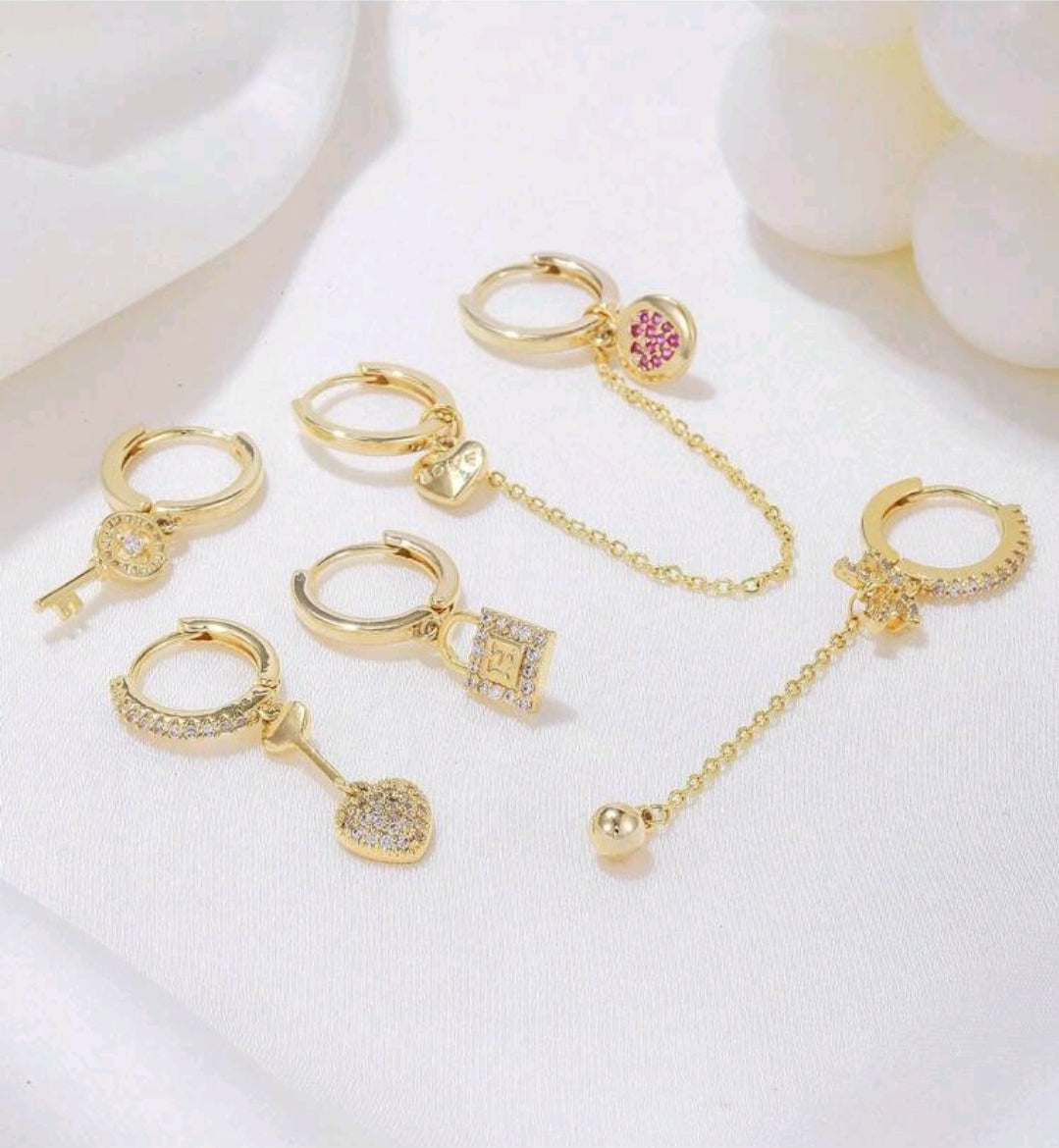 6pcs Earrings set