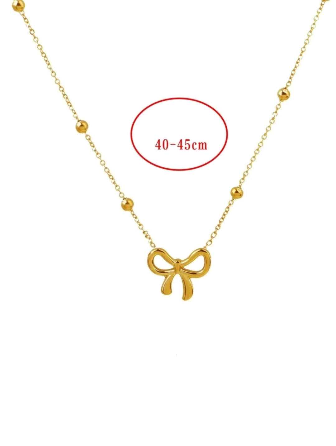 Bow golden necklace
