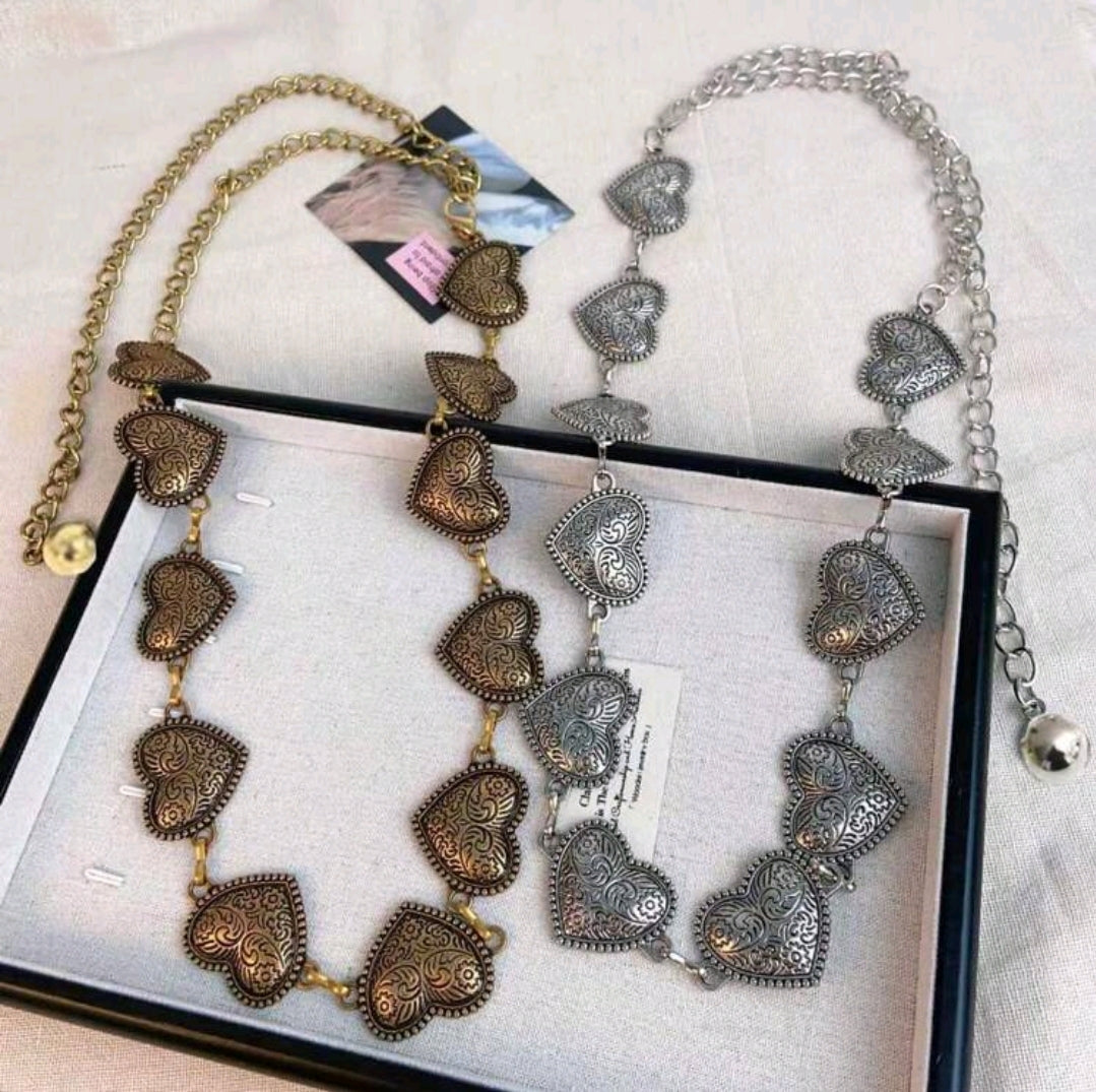 Heart waist chain