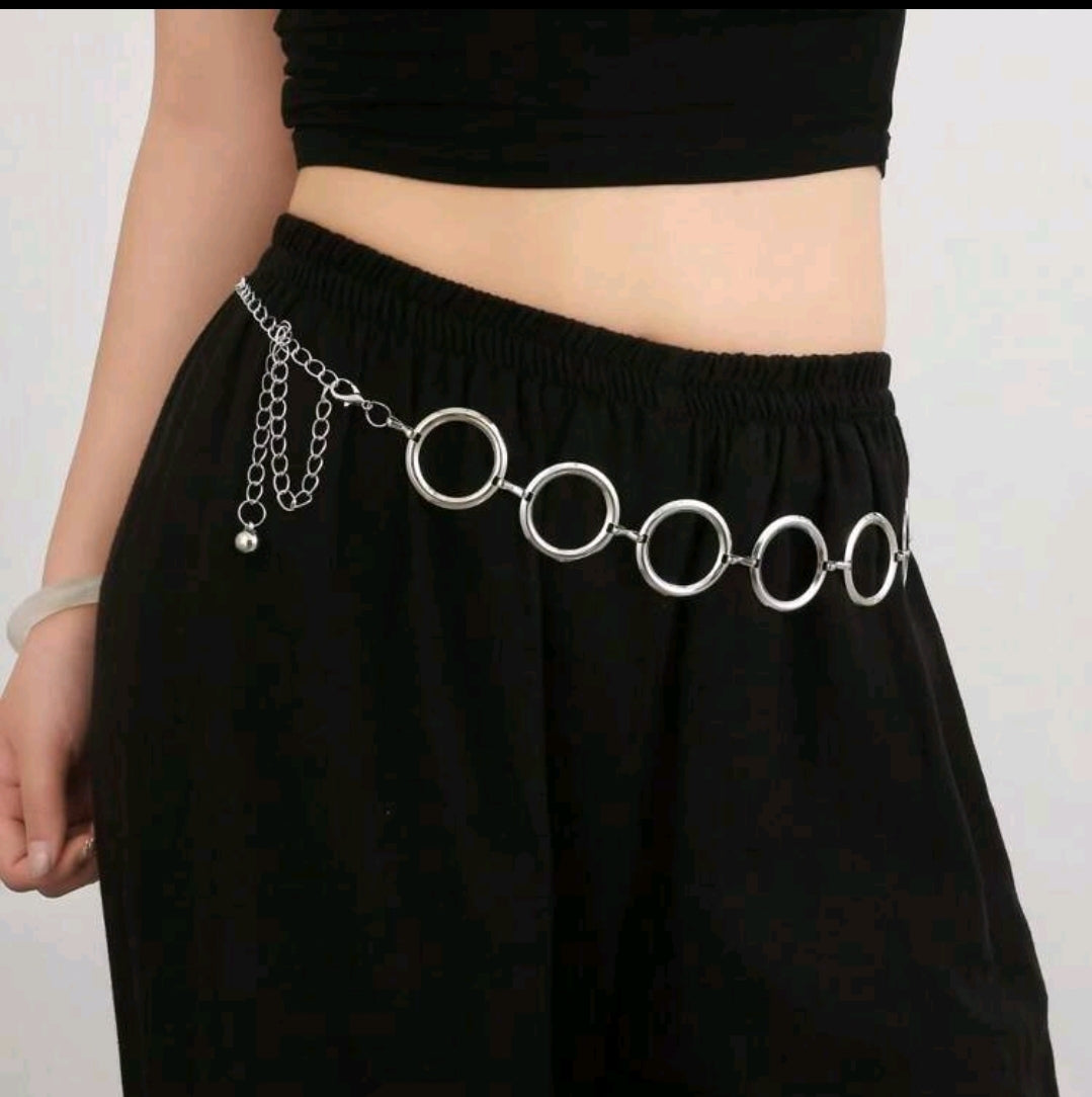 Circle hollow waist chain