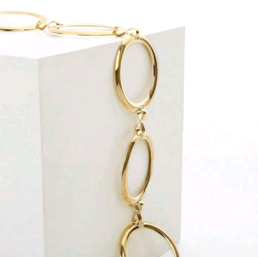 Circle hollow waist chain