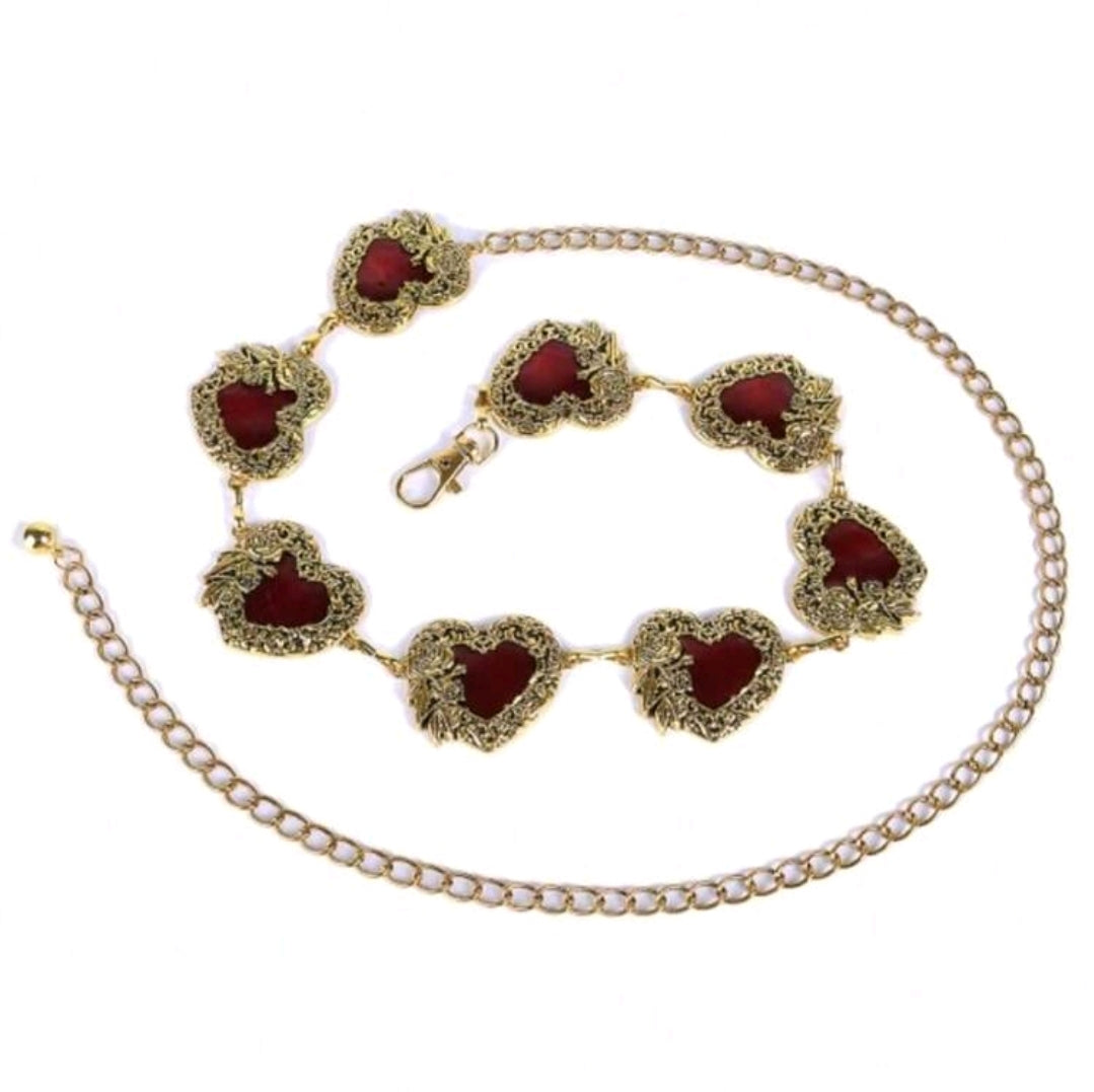Heart detail waist chain