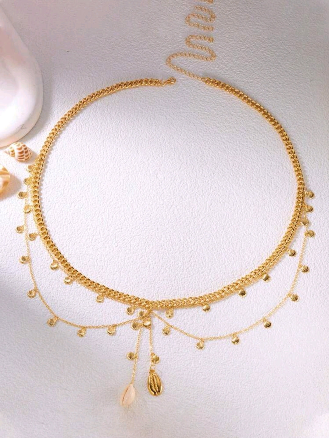Golden beachy waist chain