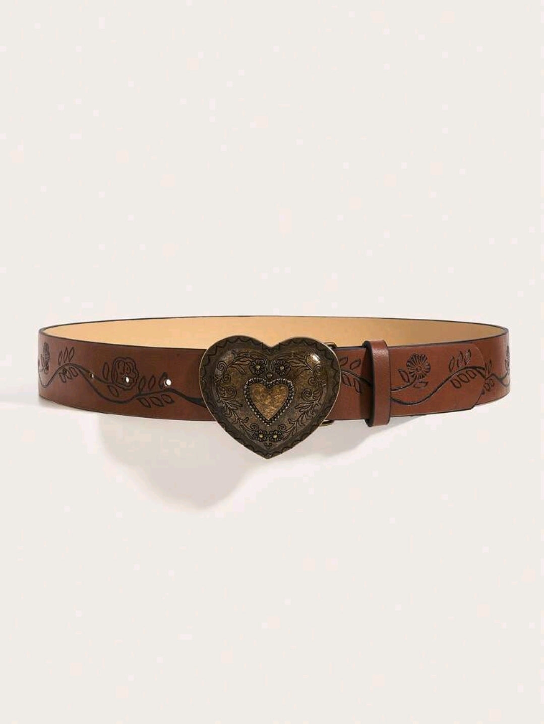 Heart buckle belt