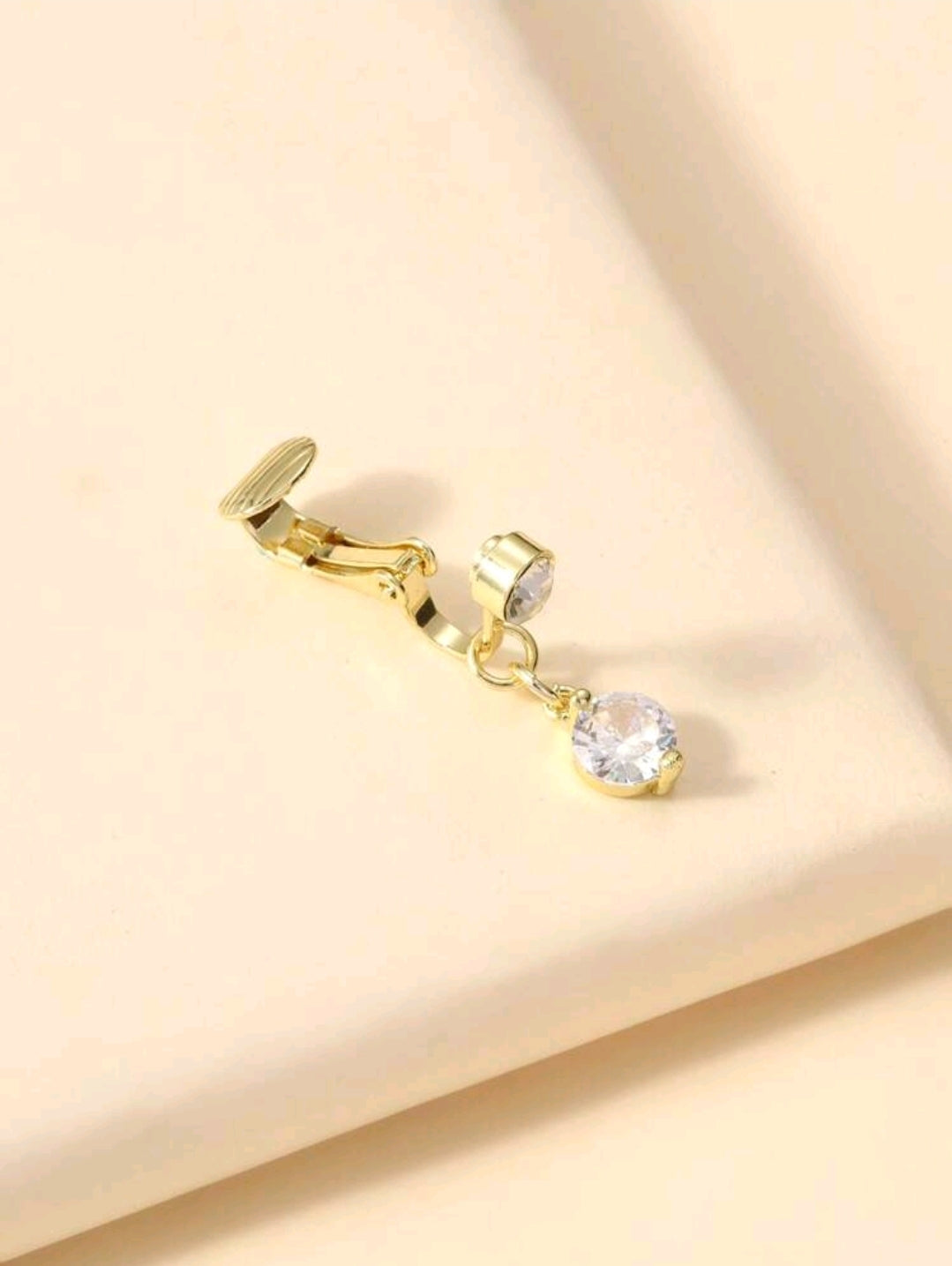 1 stone fake belly ring