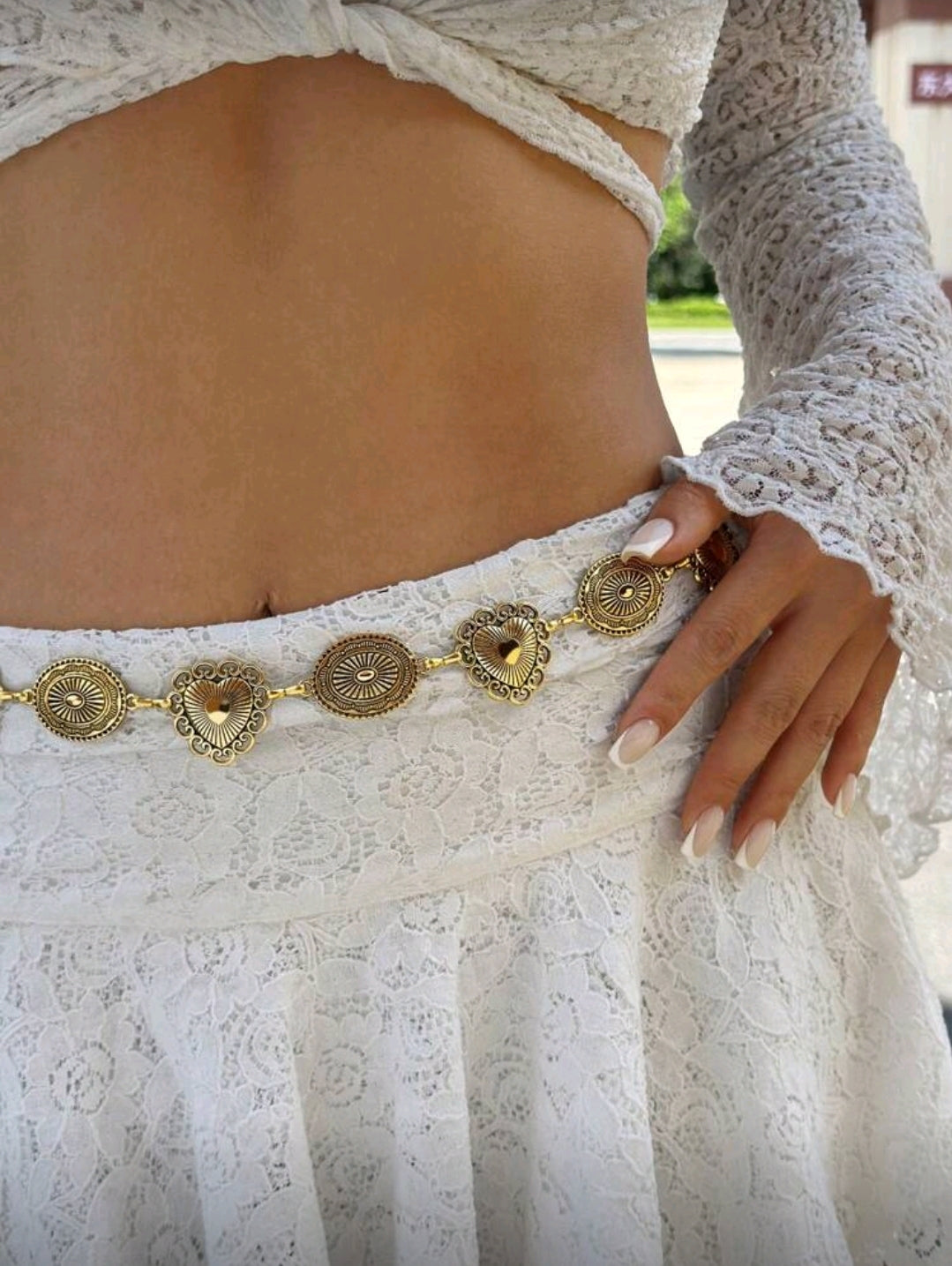 Heart golden waist chain