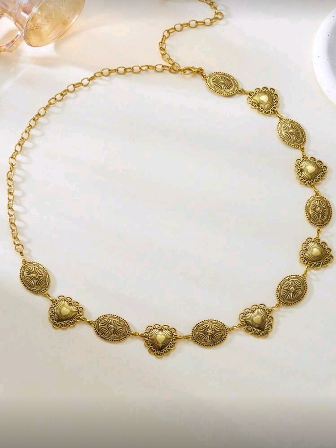 Heart golden waist chain