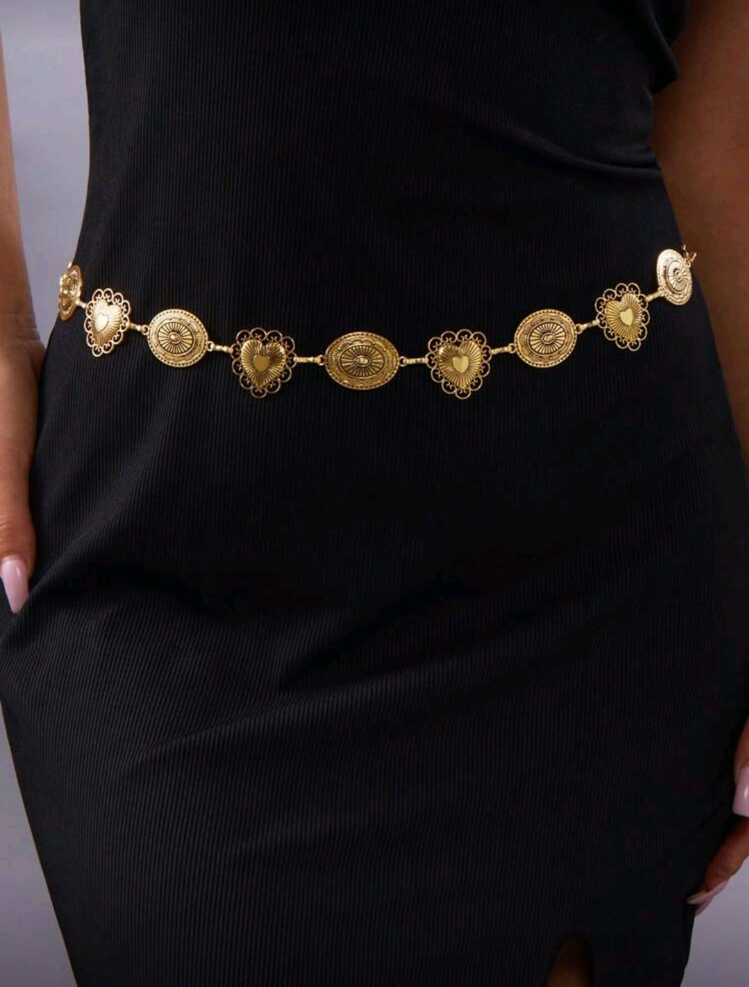 Heart golden waist chain