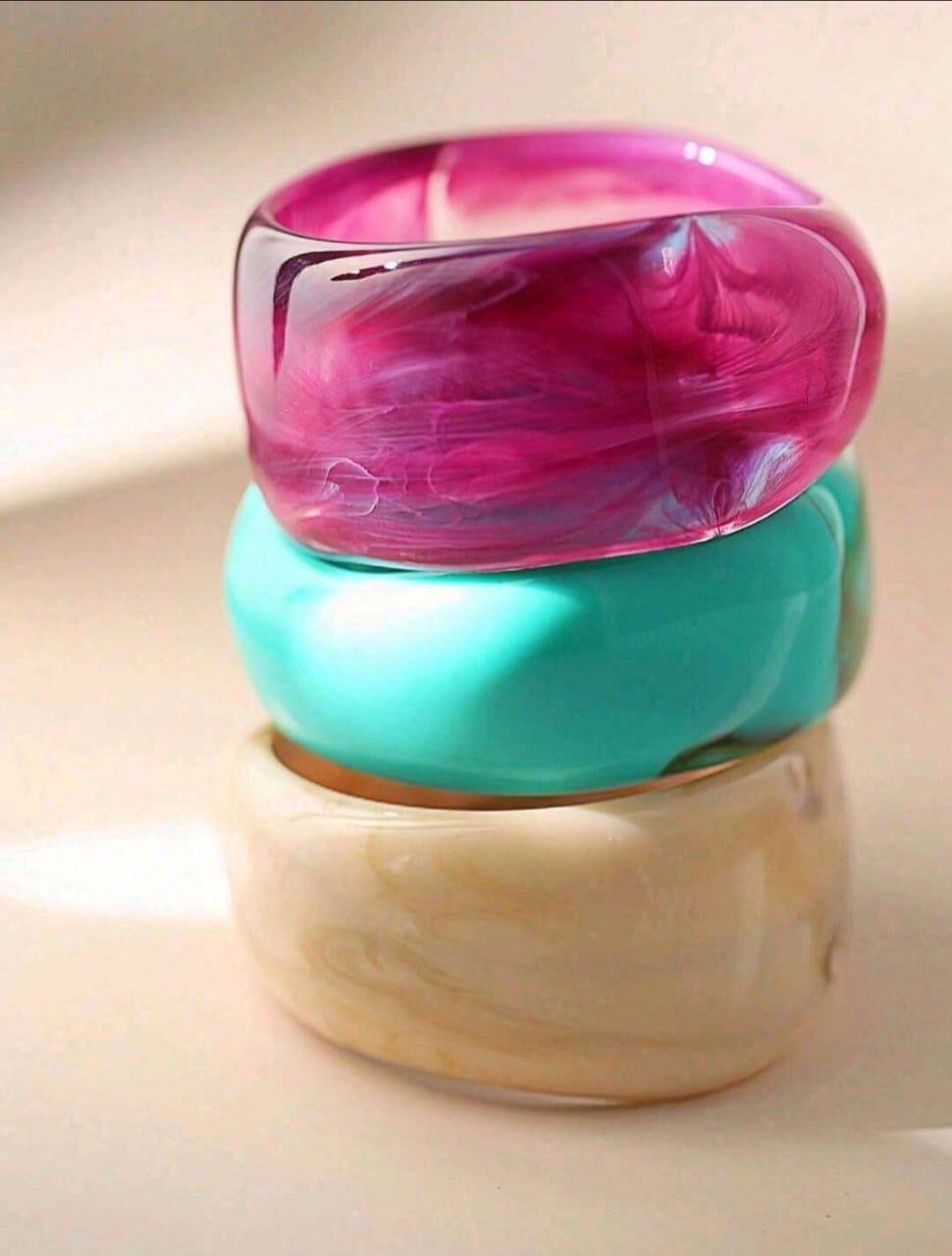 Acrylic Chunky Bangles