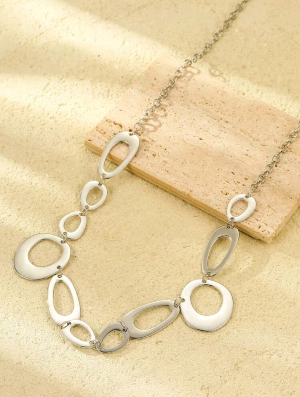 Silver irregular waist chain
