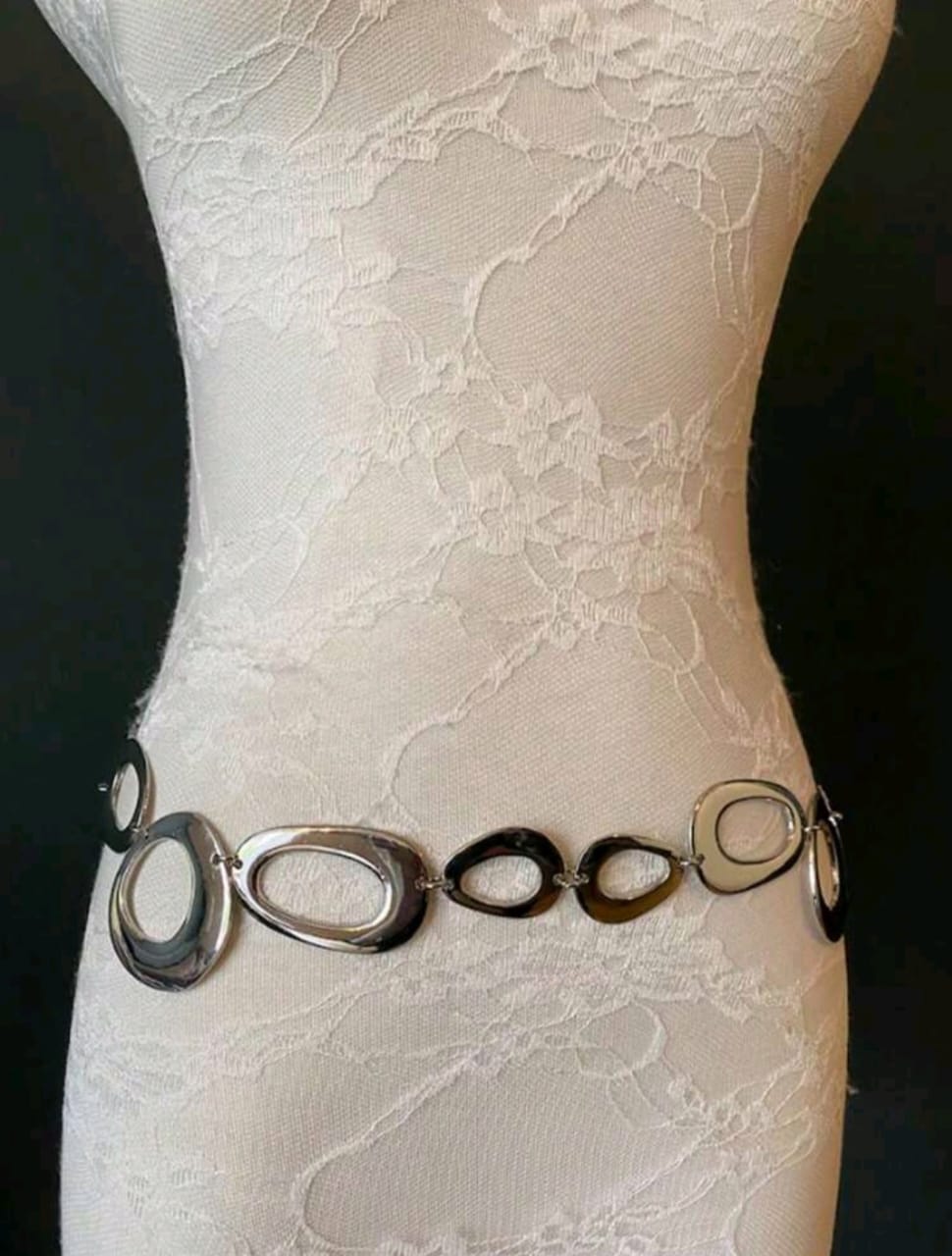 Silver irregular waist chain