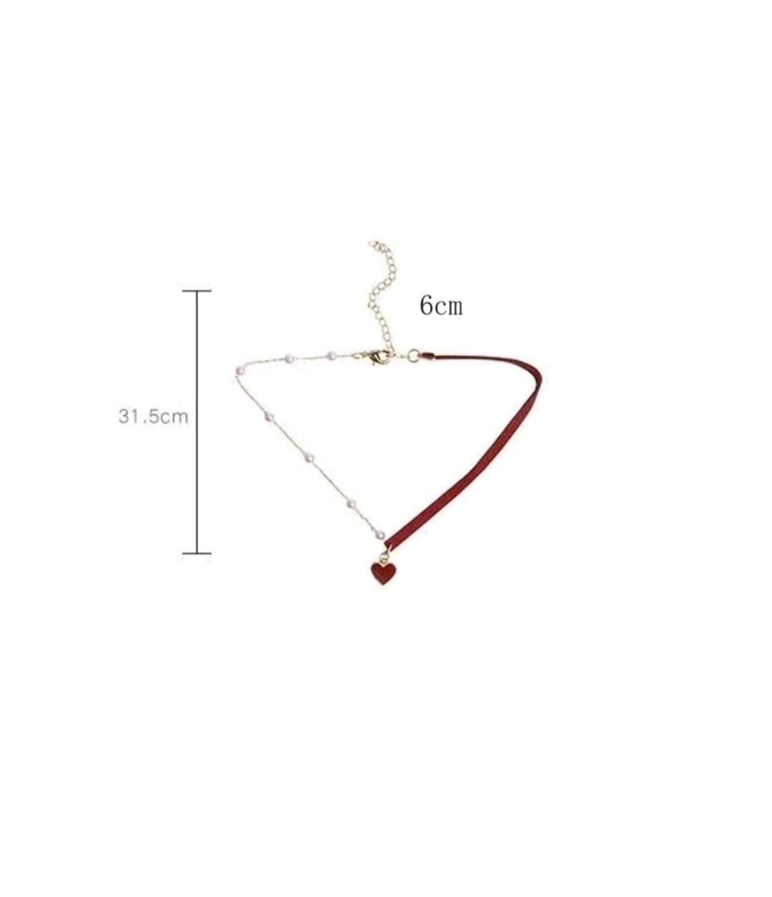 Asymmetrical heart necklace