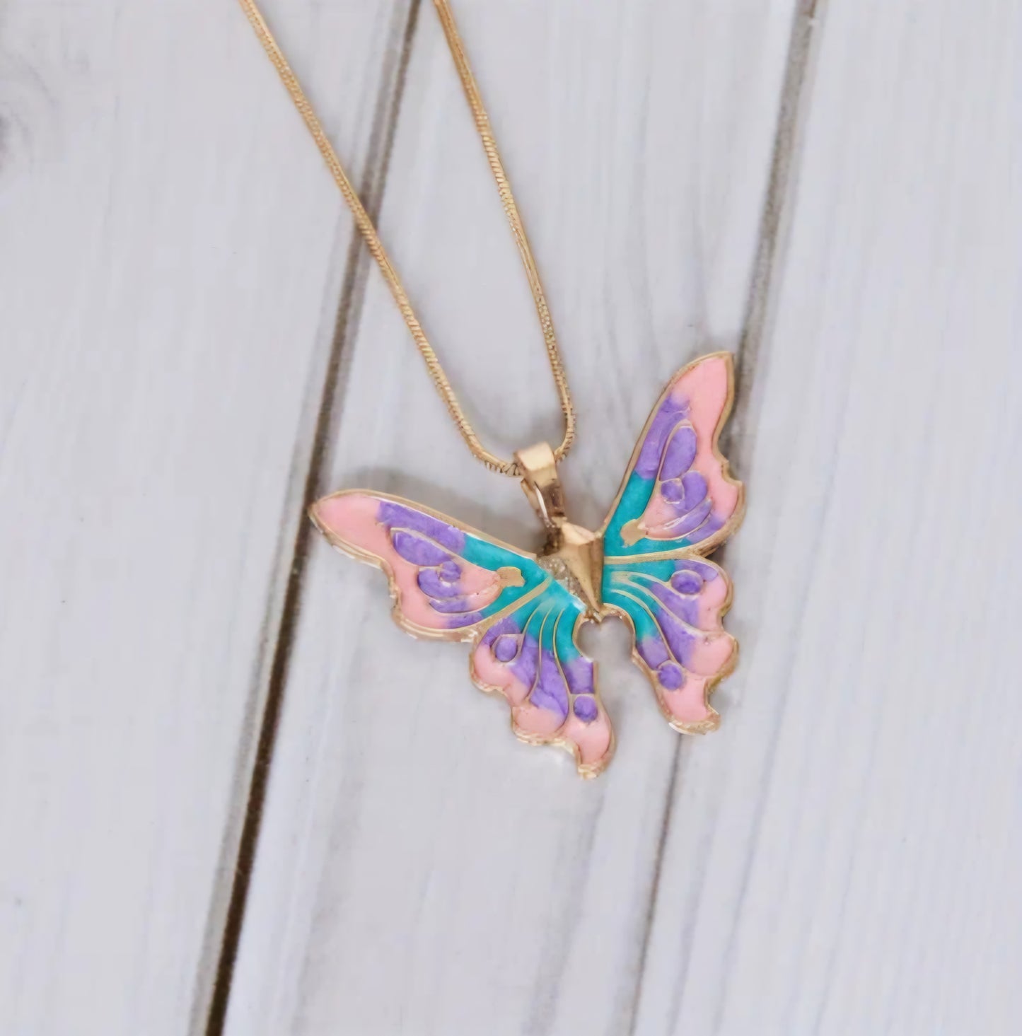 Butterfly pendant necklace