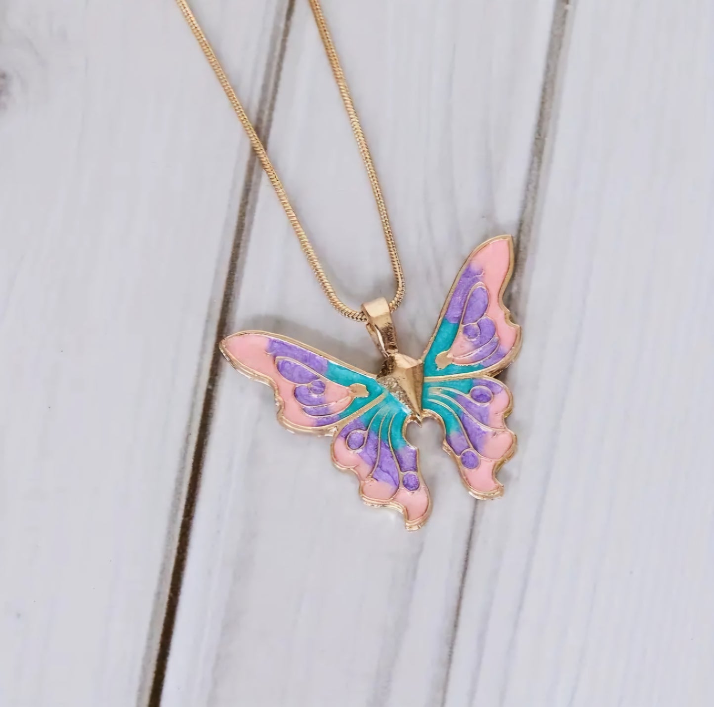 Butterfly pendant necklace