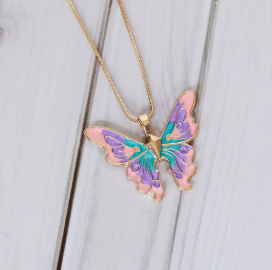 Butterfly pendant necklace