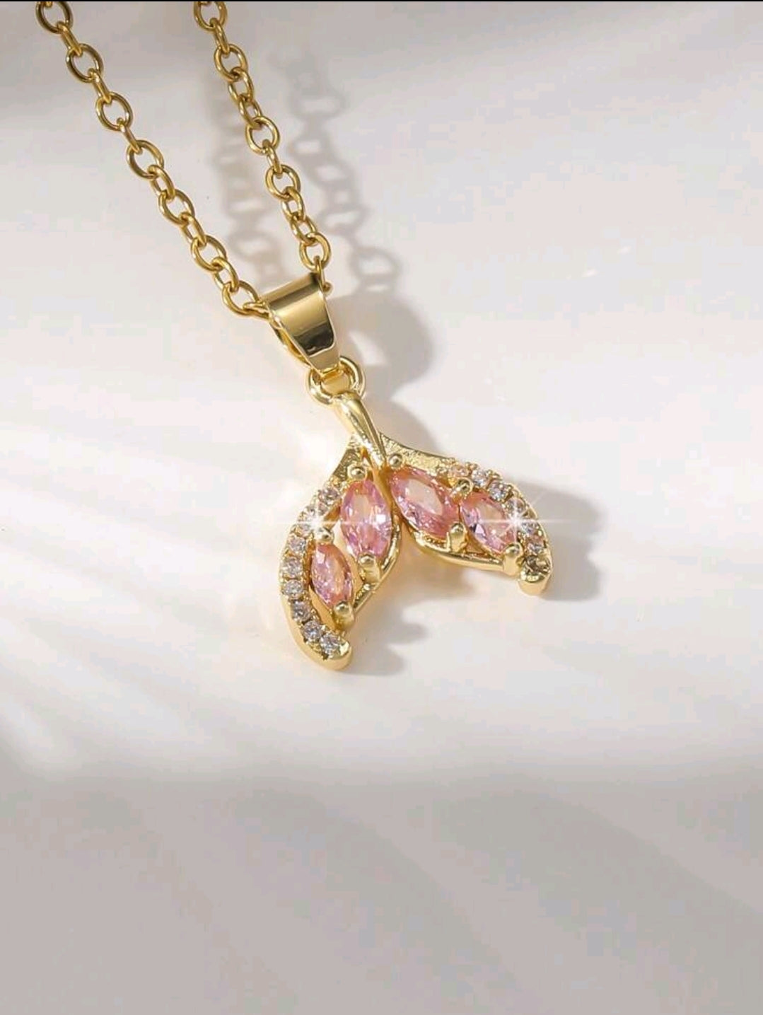 Mermaid tail pendant necklace