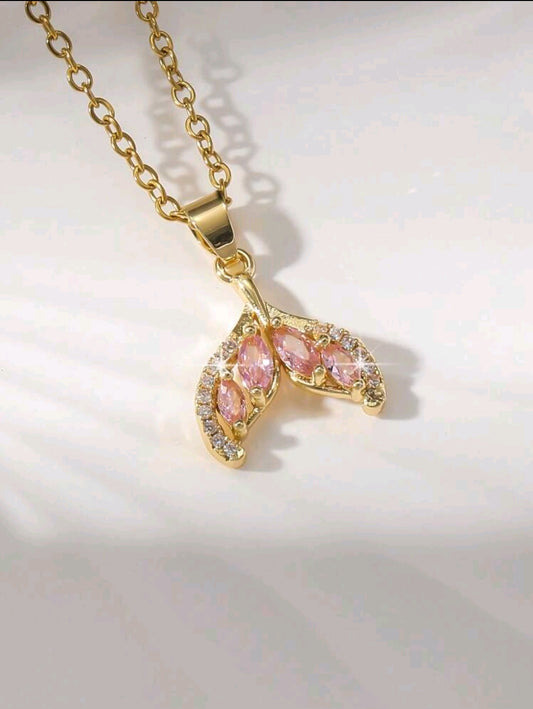 Mermaid tail pendant necklace
