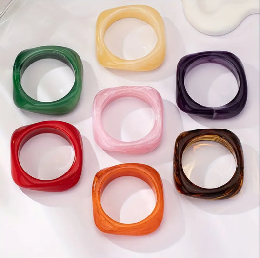 Green acrylic bangle