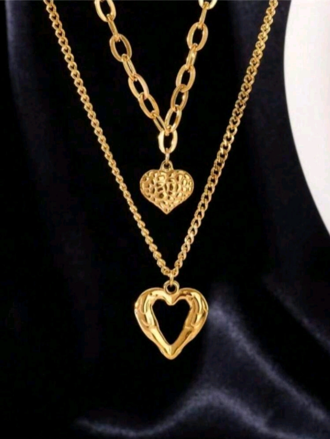 Heart layered necklace
