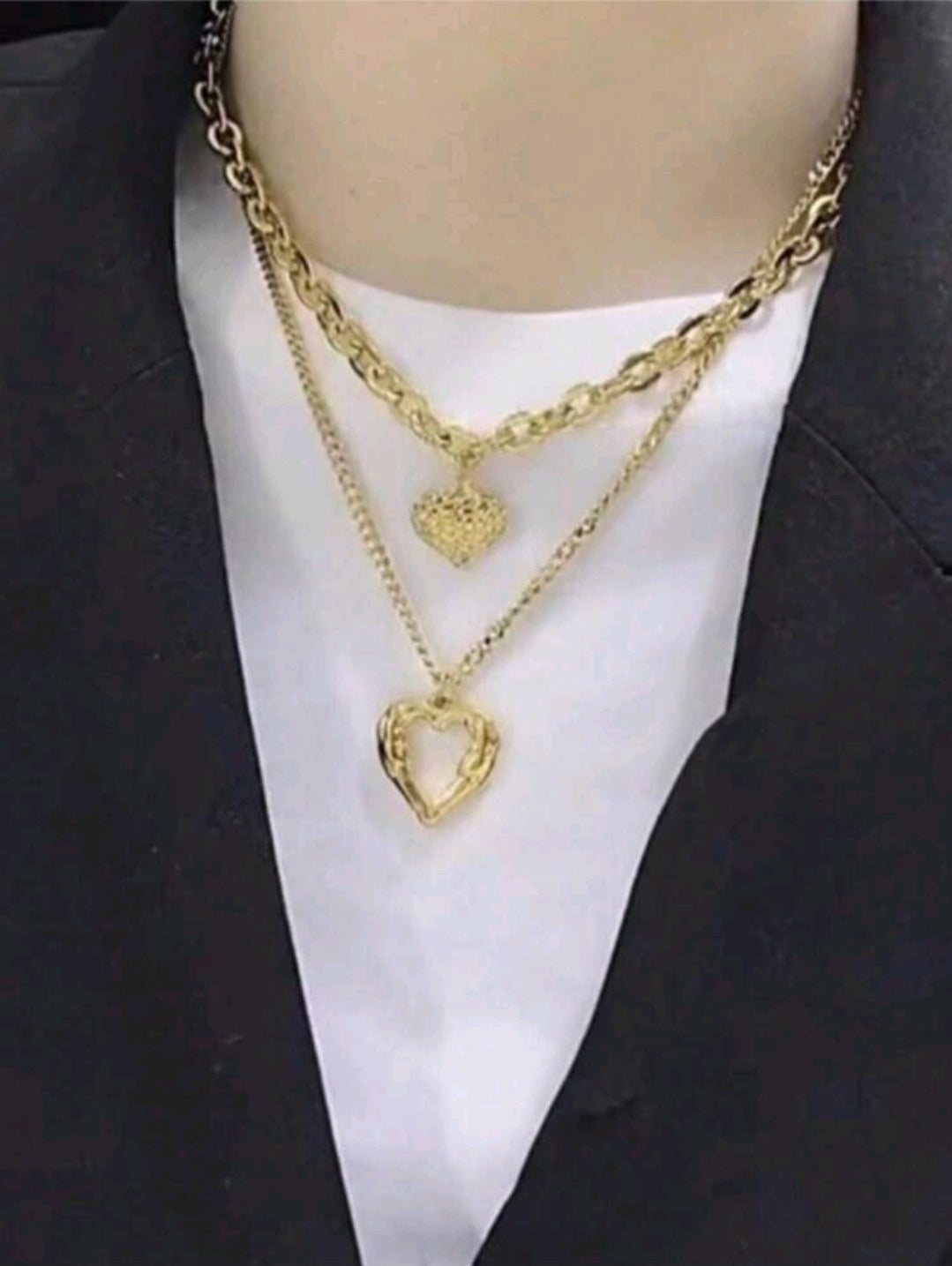Heart layered necklace