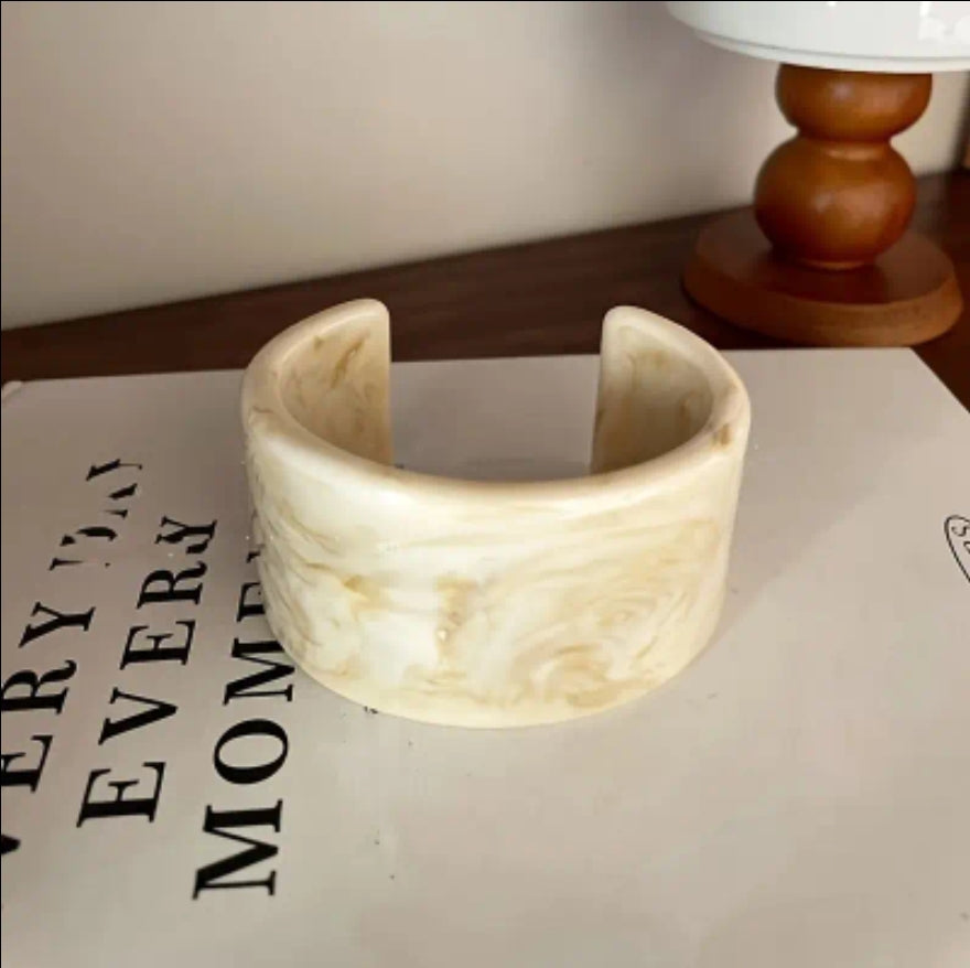 Cream resin bangle
