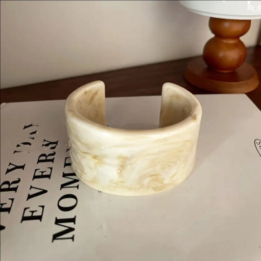 Cream resin bangle