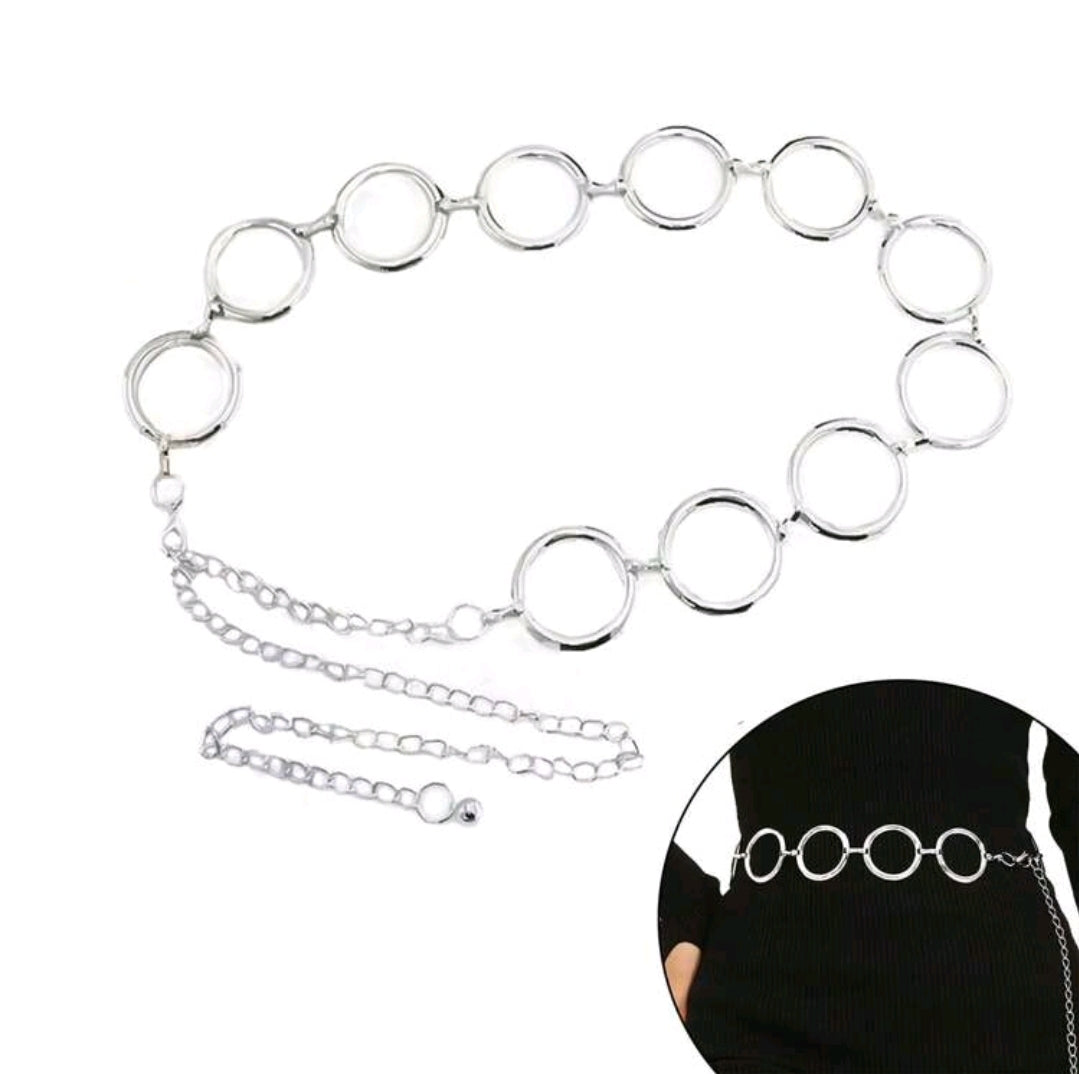 Circle hollow waist chain