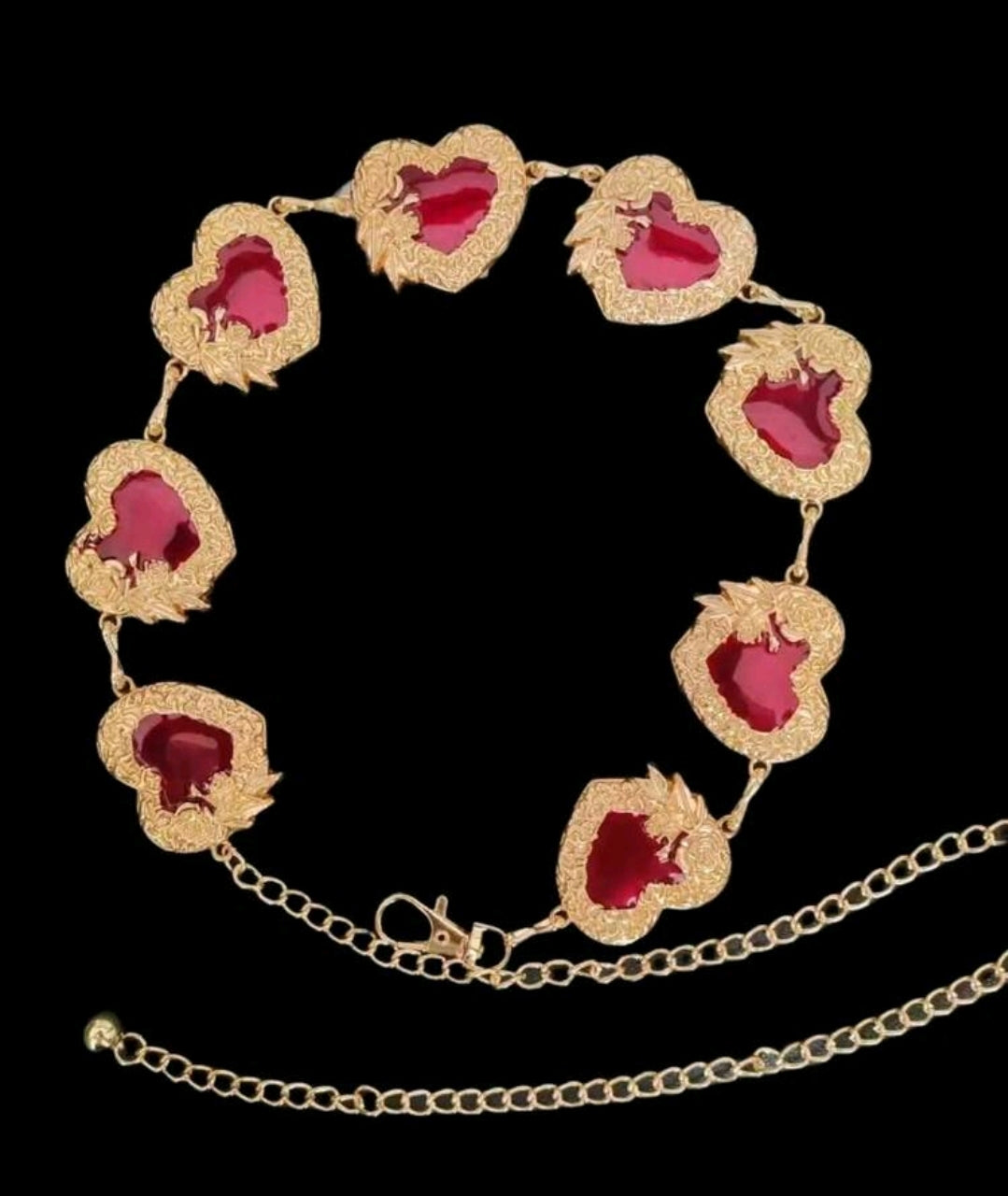 Heart detail waist chain