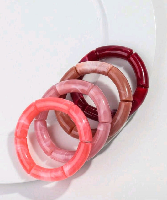 Pink bangle set of 4