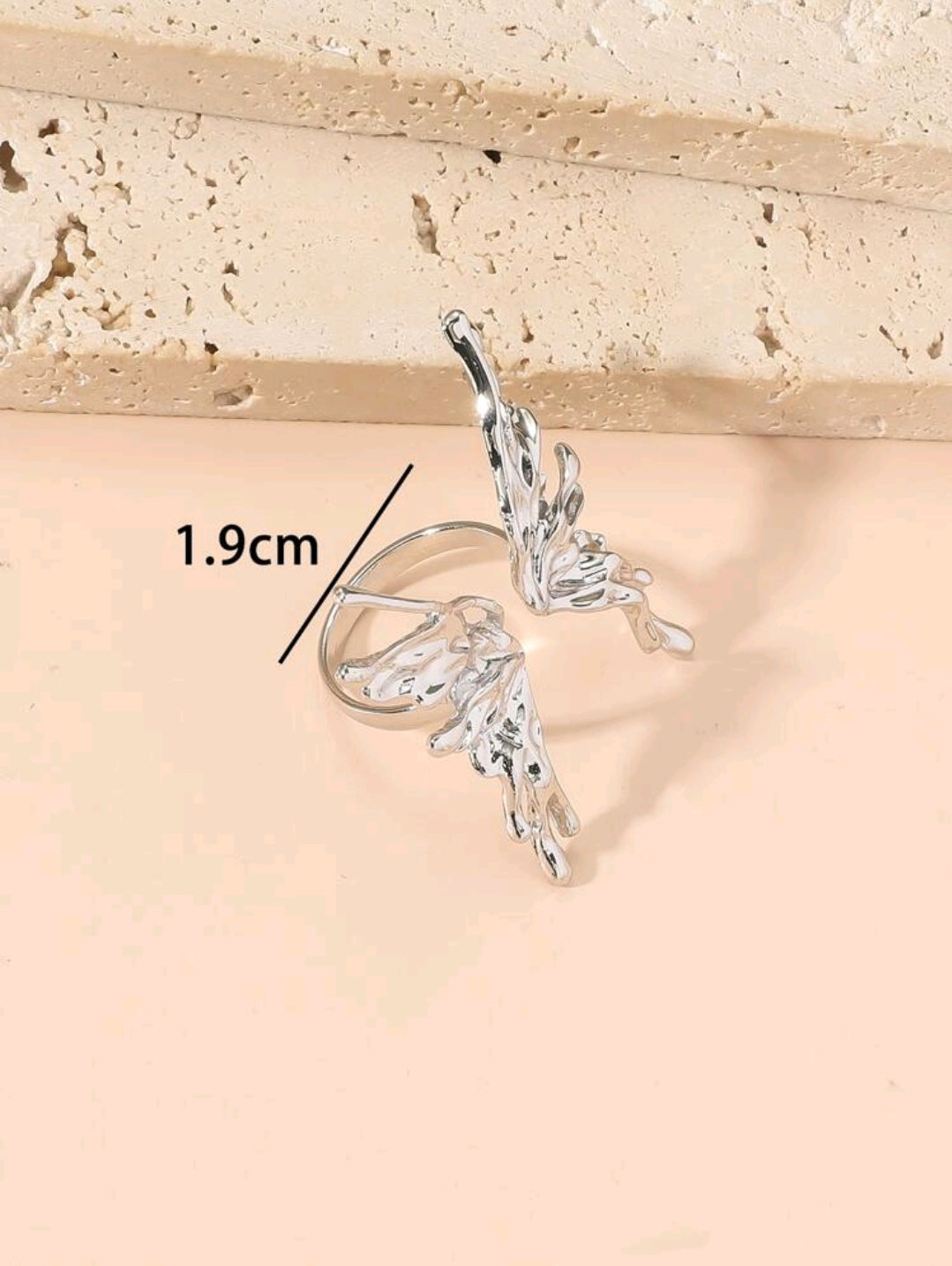 Silver wing ring