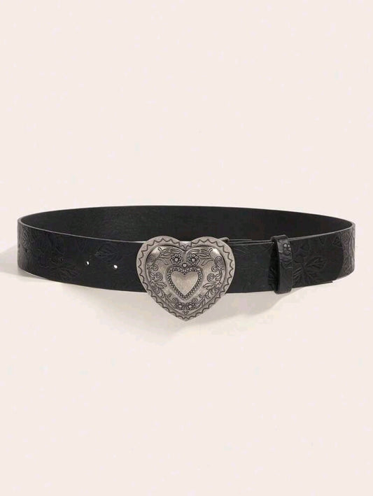 Heart buckle belt