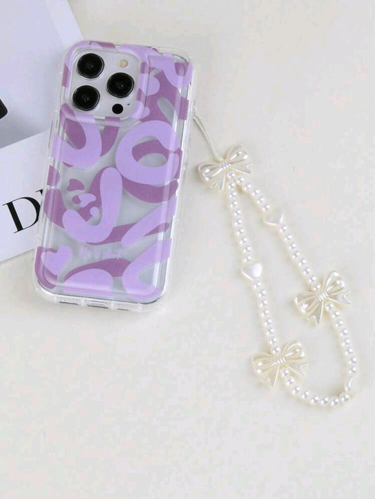 White bow phone charm