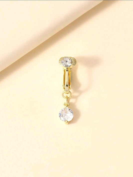 1 stone fake belly ring