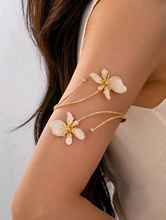 White flower arm cuff