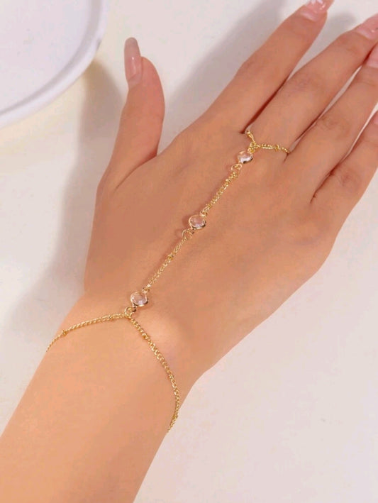 Crystal hand chain