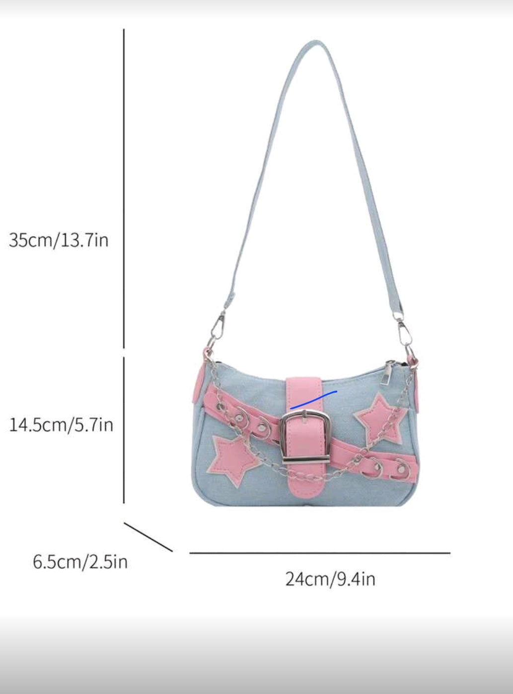 Light denim Y2K bag