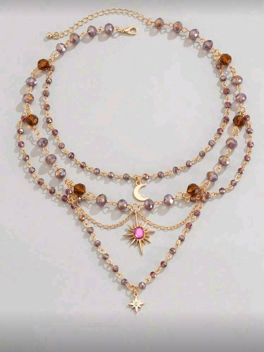 Beaded layered necklace