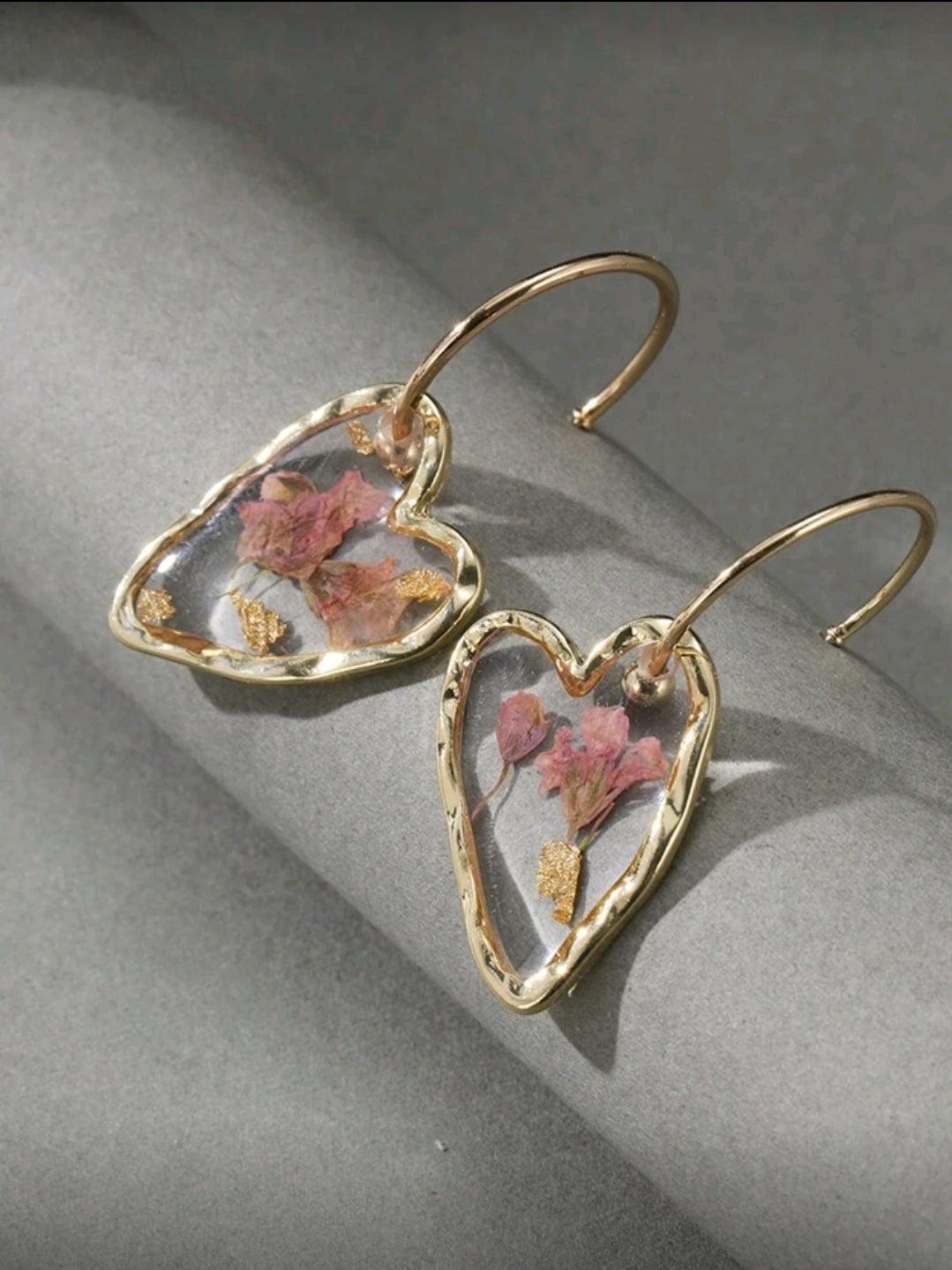 Heart Resin earrings