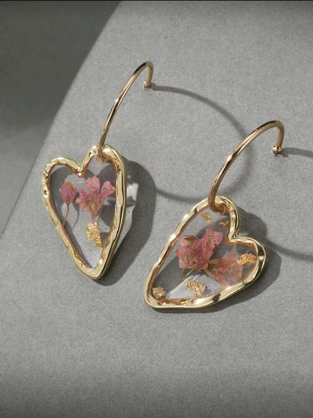 Heart Resin earrings