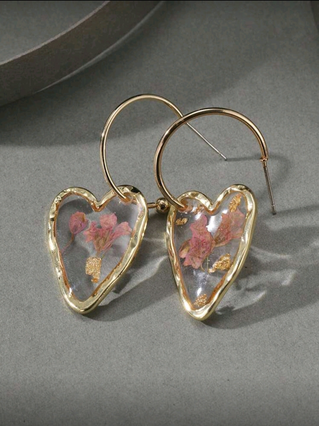 Heart Resin earrings