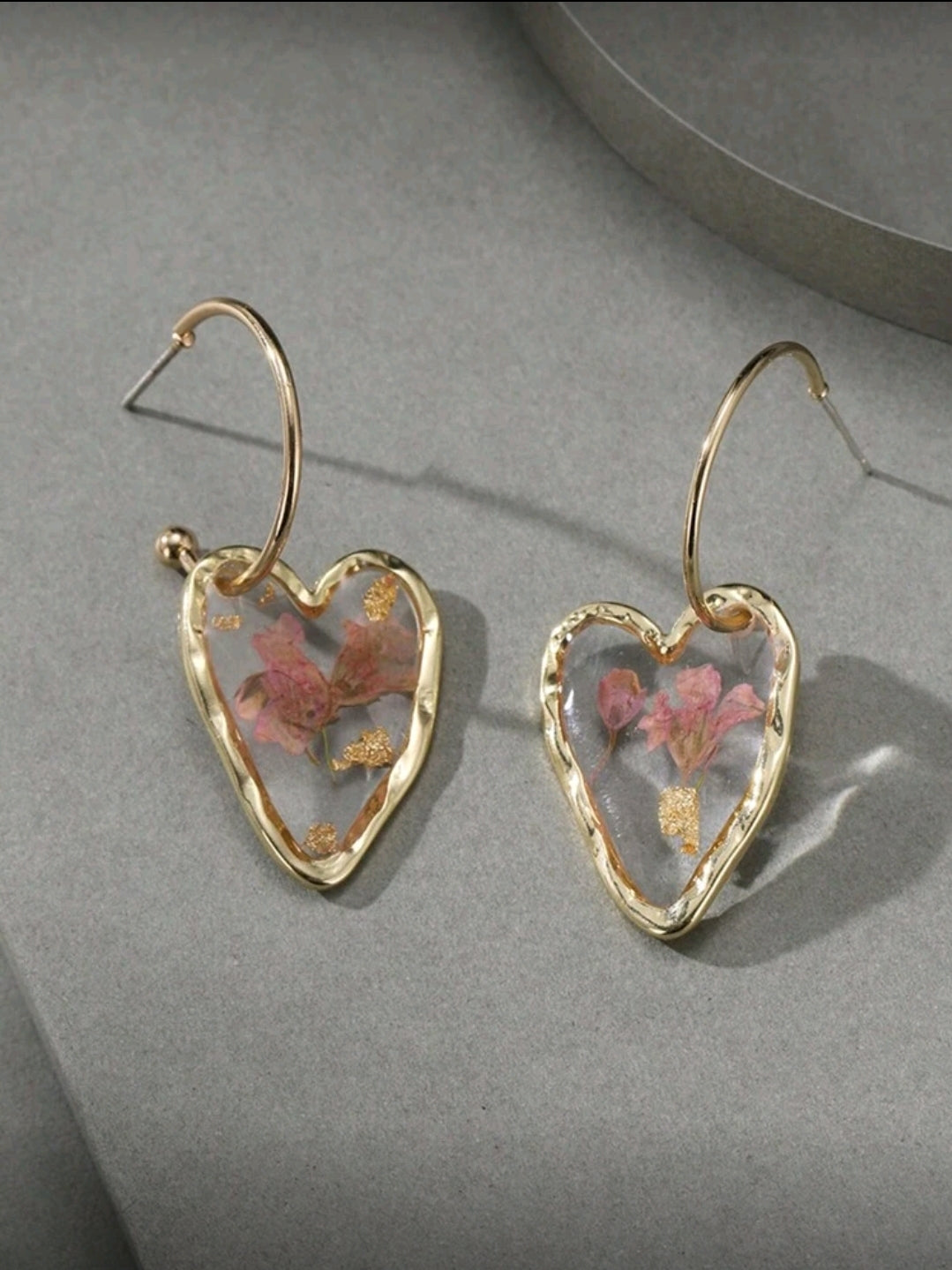 Heart Resin earrings