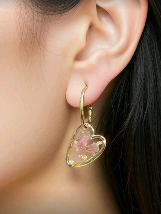Heart Resin earrings