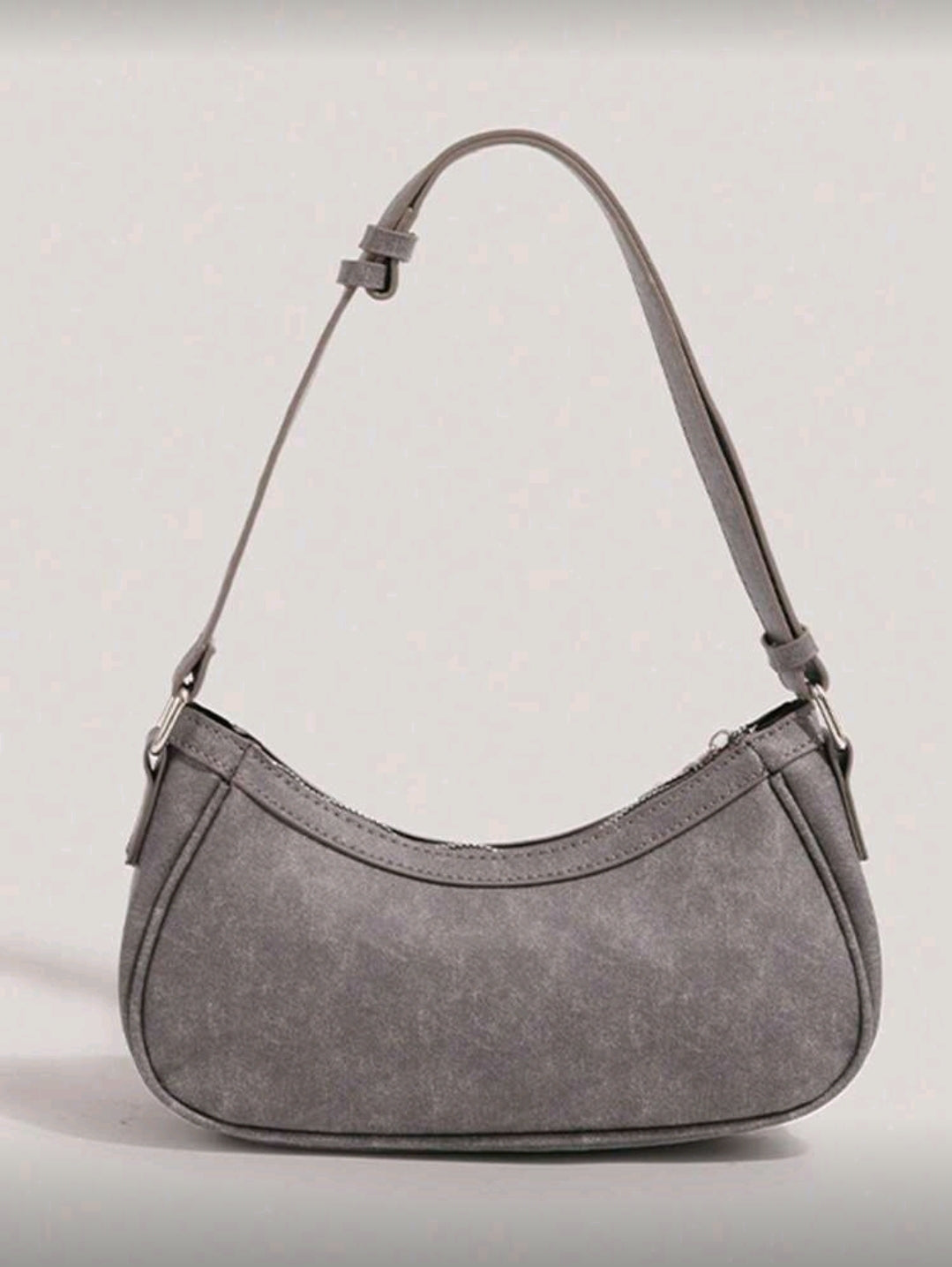 Grey buckle detail bag