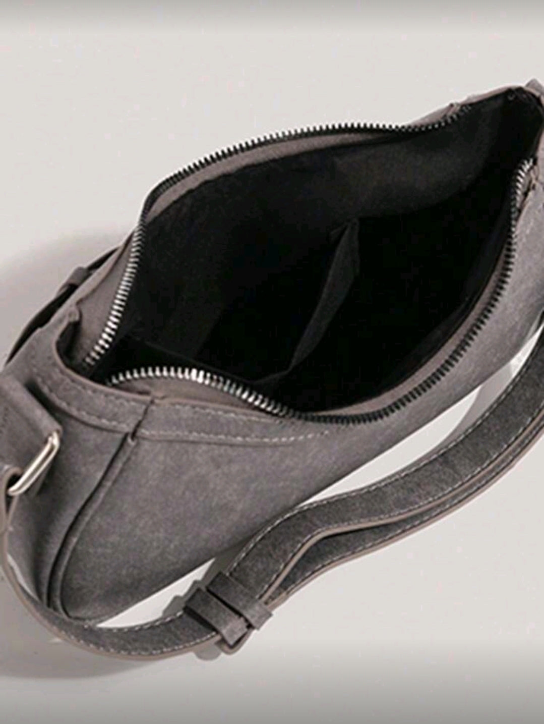Grey buckle detail bag