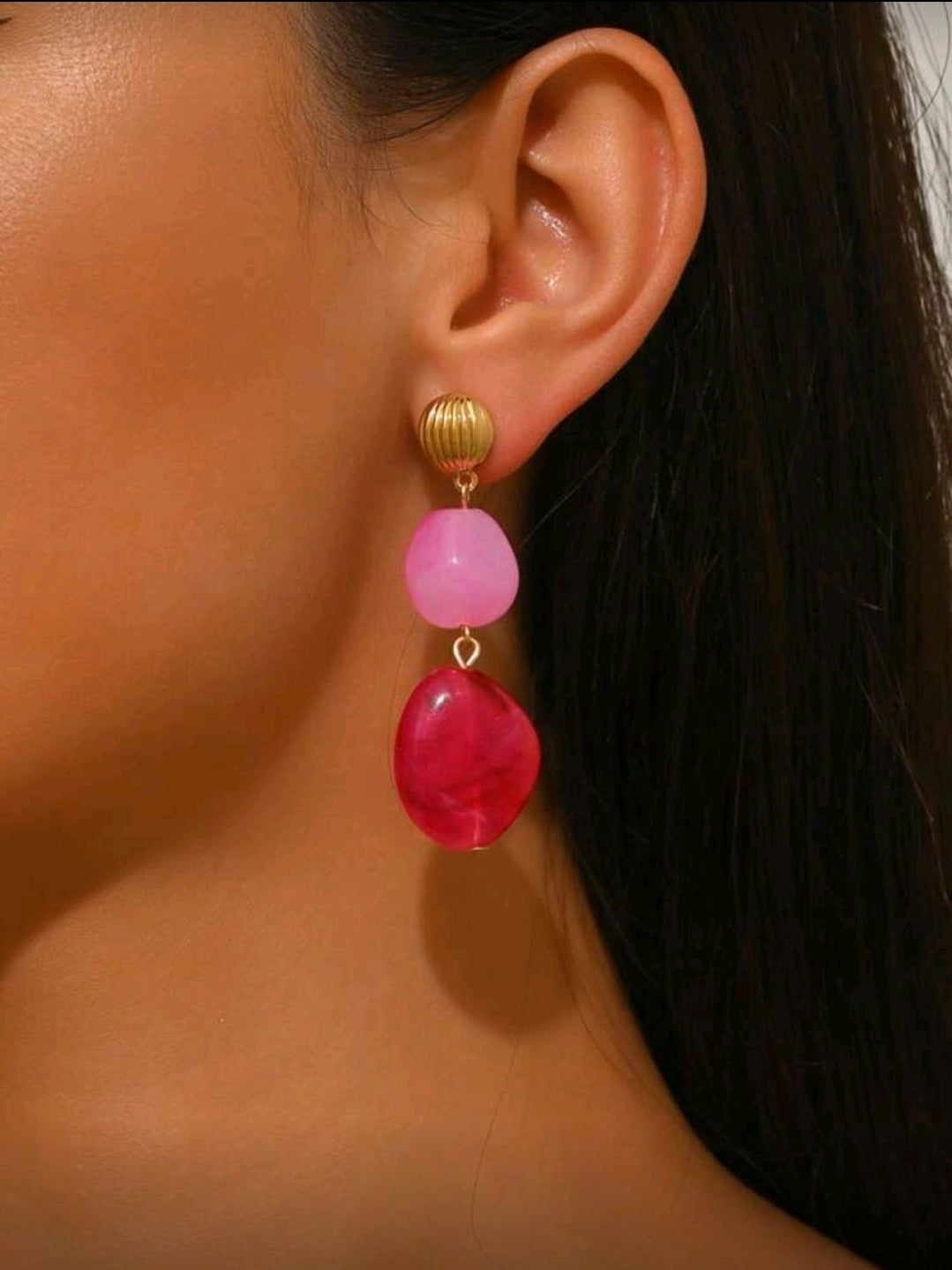Pink Beaded earrings